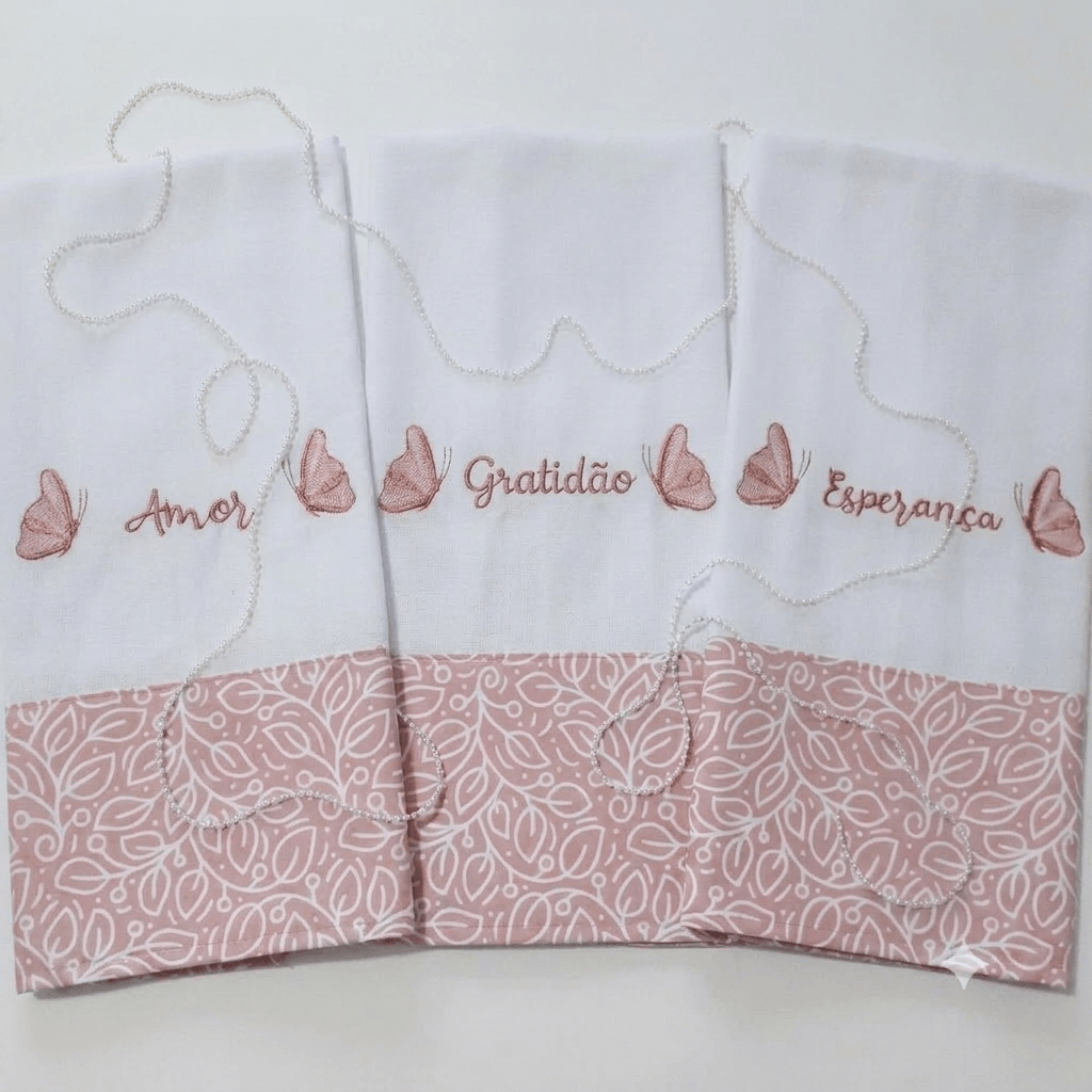 Kit Pano de Prato Artesanal Bordado - Ateliê ArteAmor